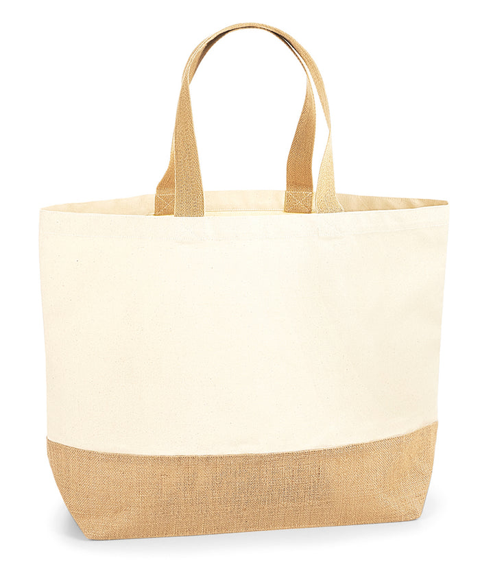 Westford Mill Jute Base Canvas Tote XL - Natural