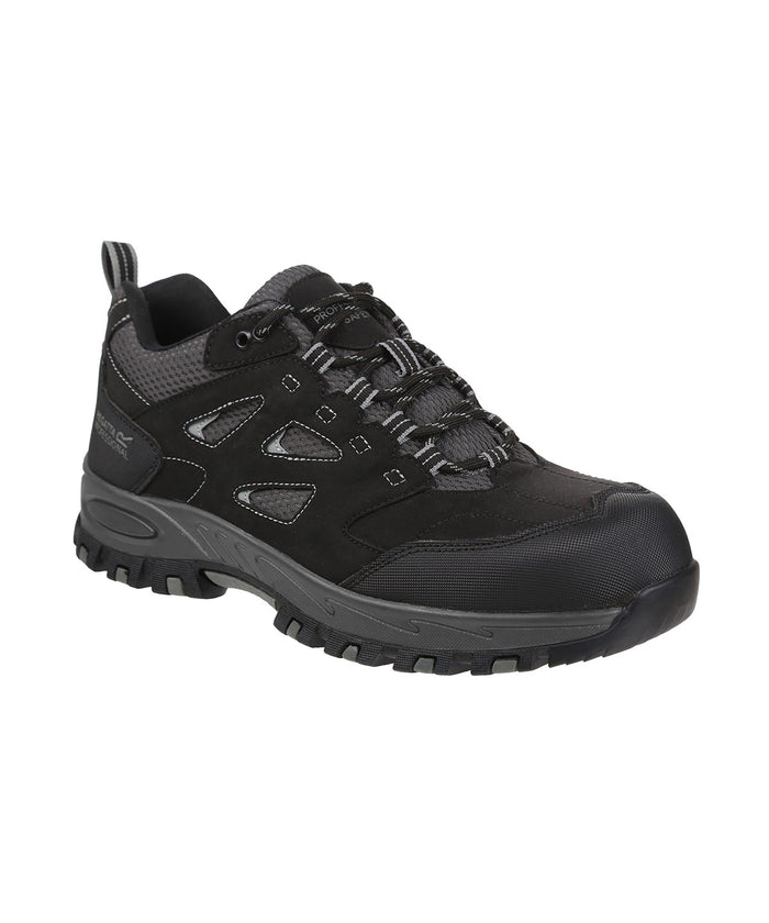 Regatta Mudstone S1P Safety Trainers - Black/Granite