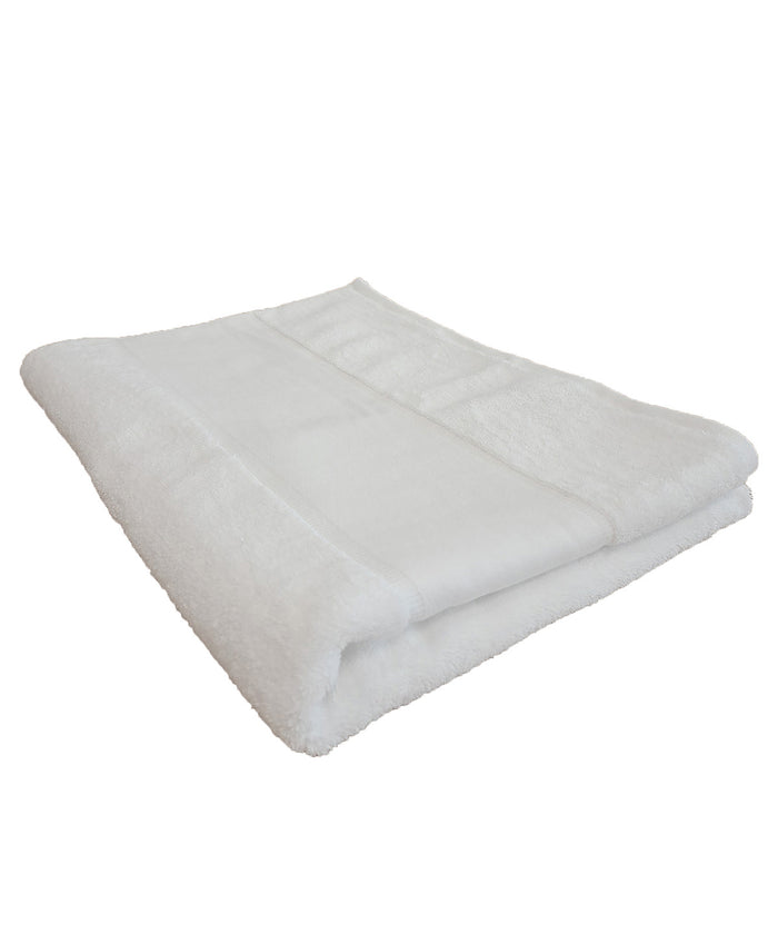Towel City Organic Bath Sheet with Printable Border - White