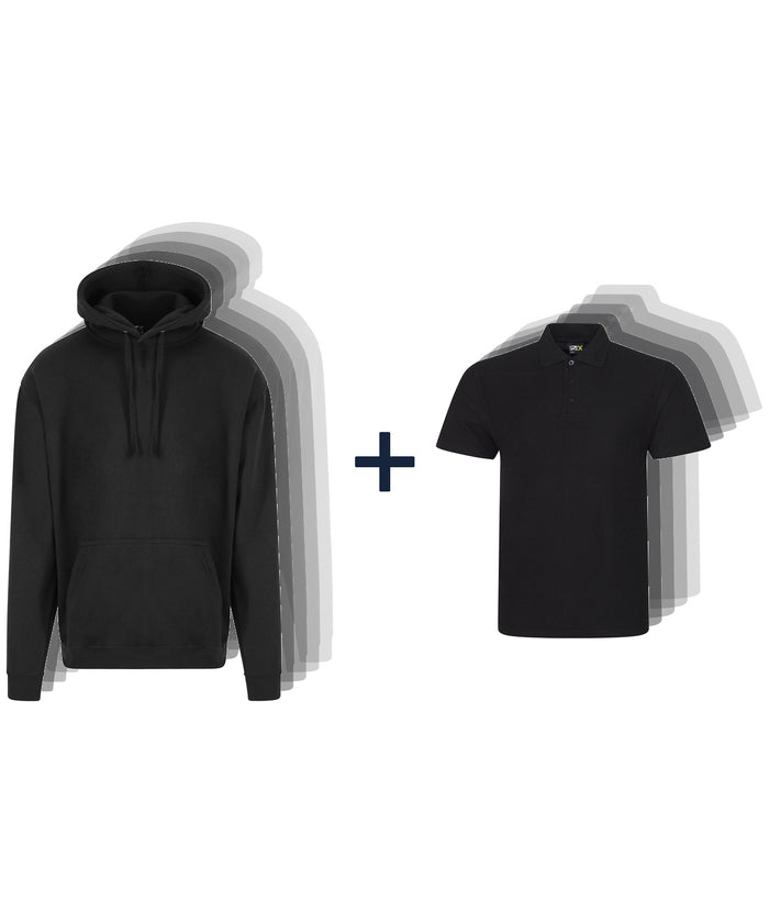 ProRTX Staff Pack in Black - 5 Pro Hoodies and 5 Pro Polos