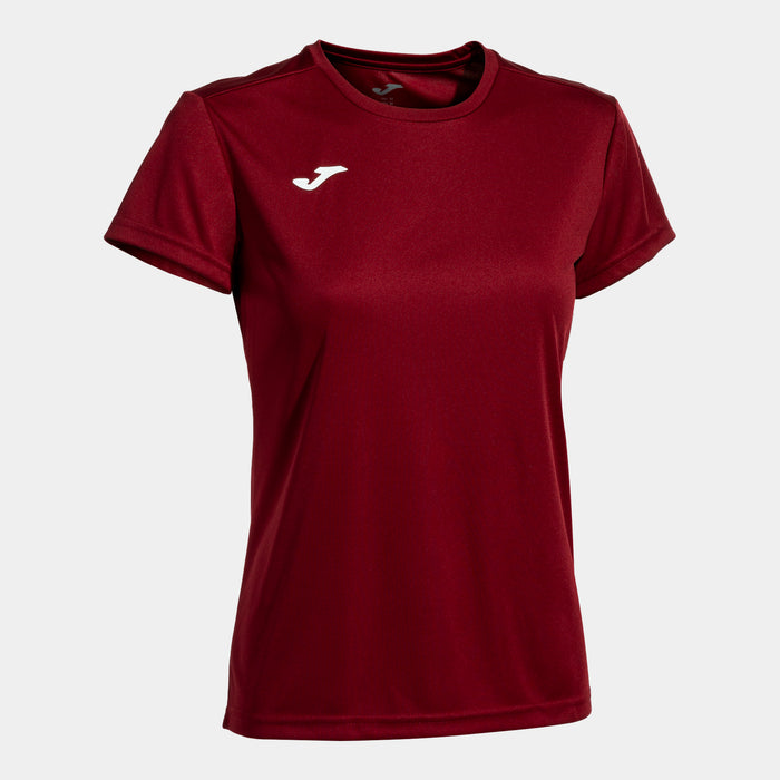 Joma S/s T-shirt Combi Women (Junior) - Burgundy