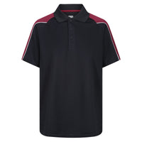 Chadwick Igen Unisex Polo (Junior) - Black / Maroon