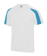 AWDis Contrast Cool T - Arctic White/Sapphire Blue