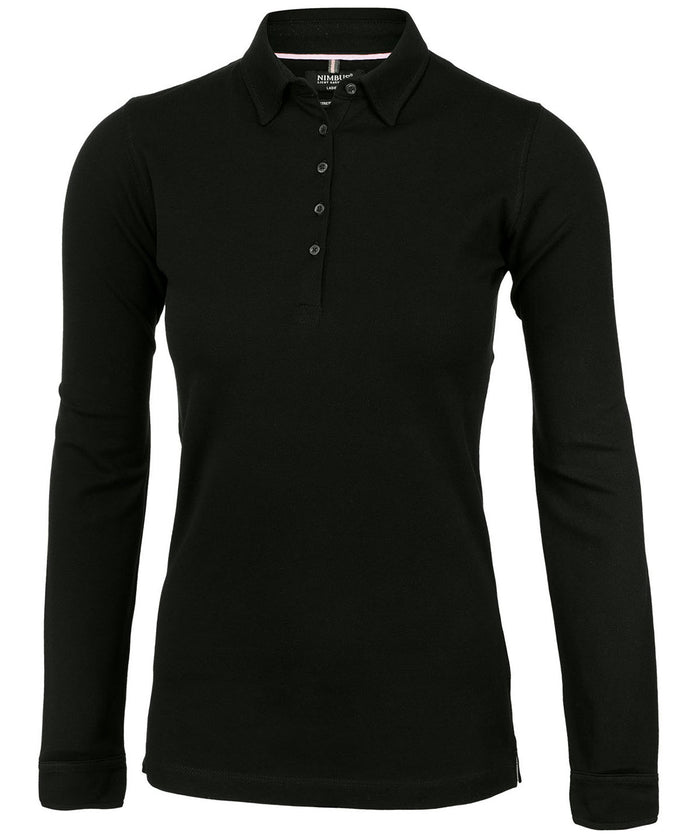 Nimbus Women’s Carlington – Deluxe Long Sleeve Polo - Black