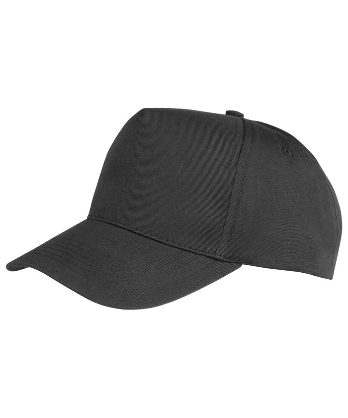 Resultheadwear Boston Junior 65/35 Polycotton Cap - Black