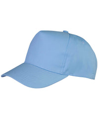 Resultheadwear Boston 5-panel Polycotton Printer's Cap - Sky