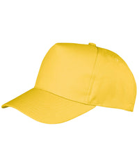 Resultheadwear Boston 5-panel Polycotton Printer's Cap - Yellow