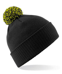 Beechfield Snowstar® Beanie - Black/Lime Green