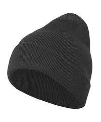 Build Your Brand Heavy Knit Beanie - Charcoal