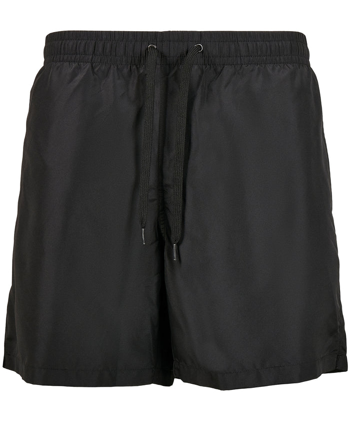 Build Your Brand Recycled Swim Shorts - Black