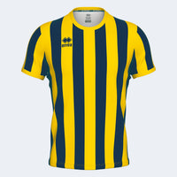 Errea Shirt Strip Short Sleeve - Navy Yellow