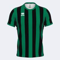 Errea Shirt Strip Short Sleeve - Black Green