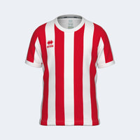Errea Shirt Strip Short Sleeve (Junior) - Red White