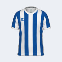 Errea Shirt Strip Short Sleeve (Junior) - Blue White