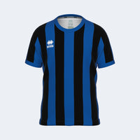 Errea Shirt Strip Short Sleeve (Junior) - Black Blue