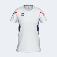 Errea Shirt Corinne Short Sleeve - White Navy Red