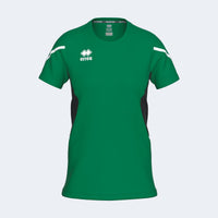 Errea Shirt Corinne Short Sleeve - Green/Black/White