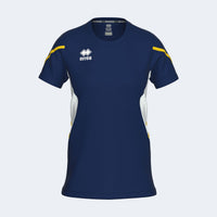 Errea Shirt Corinne Short Sleeve - Navy White Yellow
