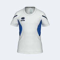 Errea Shirt Corinne Short Sleeve (Junior) - White Blue Navy