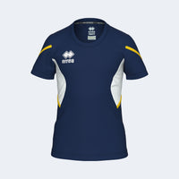 Errea Shirt Corinne Short Sleeve (Junior) - Navy White Yellow
