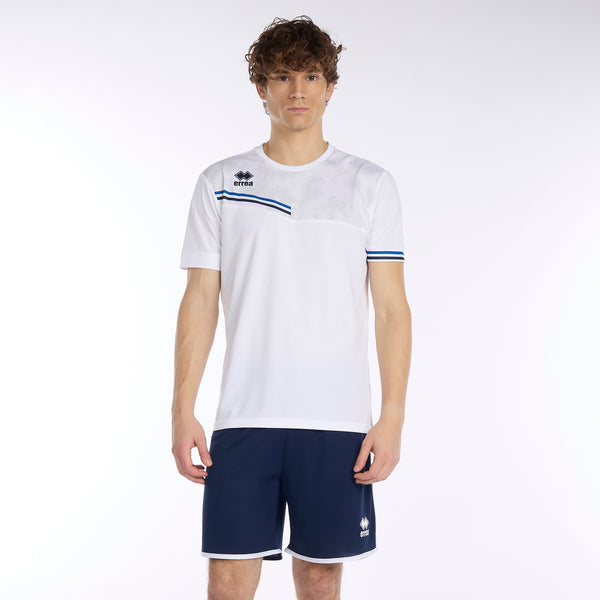 Errea Evan Shirt Short Sleeve - White Blue Navy