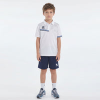 Errea Emir Polo Short Sleeve (Junior) - White Blue Navy