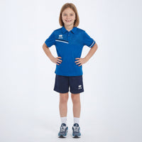 Errea Eden Polo Short Sleeve (Junior) - Blue Navy White