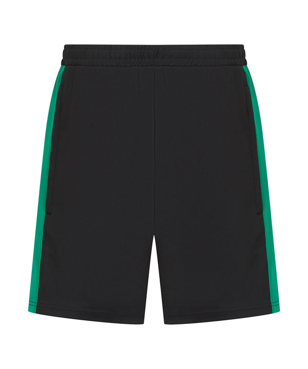 Finden & Hales Knitted Shorts with Zip Pockets - Black/Emerald