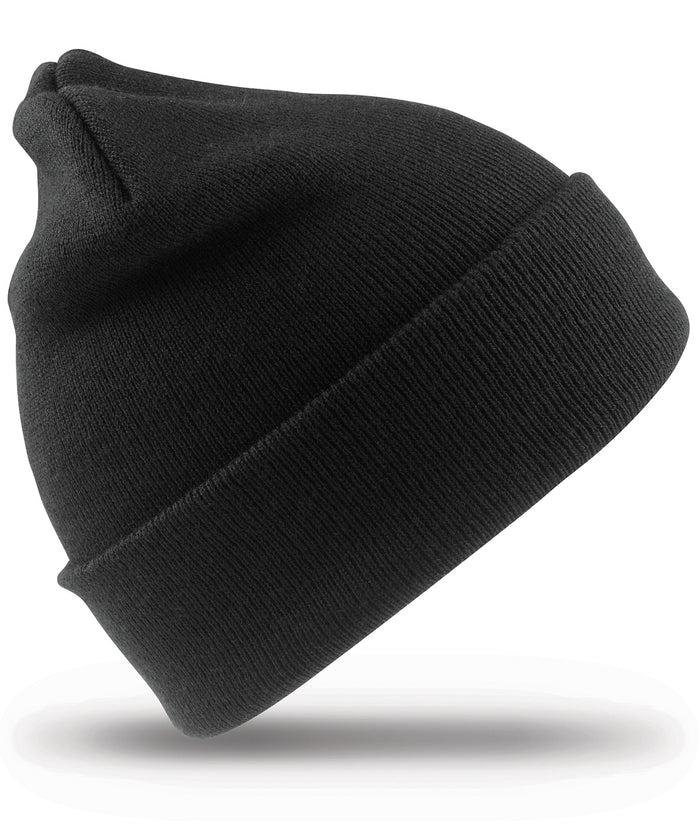 Resultrecycled Recycled Woolly Ski Hat - Black
