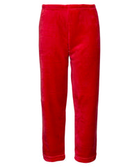 Kids Ribbon Luxury Eskimo-style Fleece Pants - Red