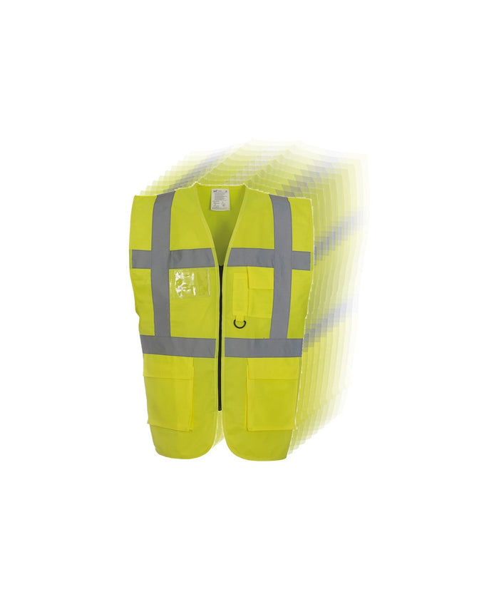 Executive Hi-Vis Vest Pack in Yellow - 10 Yoko Executive Waistcoats