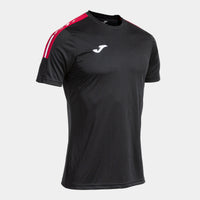 Joma Eco Essential Short Sleeve T-shirt (Junior) - Black Red