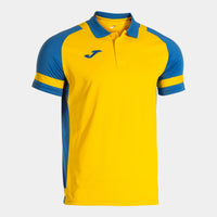 Joma Phoenix III Short Sleeve Polo (Adult) - Royal Blue Yellow