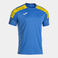 Joma Championship VIII Short Sleeve T-shirt (Adult) - Royal Blue Yellow