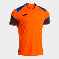 Joma Danubio Short Sleeve T-shirt (Adult) - Orange Black