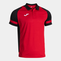 Joma Phoenix III Short Sleeve Polo (Junior) - Red Black