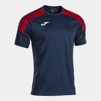 Joma Championship VIII Short Sleeve T-shirt (Junior) - Dark Navy Red