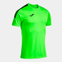 Joma Eco Essential Short Sleeve T-shirt (Adult) - Fluorescent Green Black