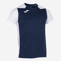 Joma Record II Short Sleeve T-shirt (Adult) - Navy Blue White