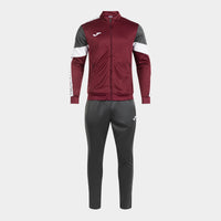 Joma Icono Street Tracksuit (Adult) - Dark Gray Burgundy