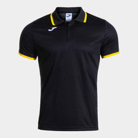 Joma Combi Premium Short Sleeve Polo (Junior) - Black Yellow
