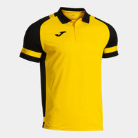 Joma Phoenix III Short Sleeve Polo (Junior) - Yellow Black