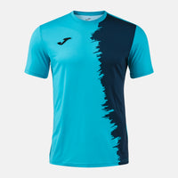 Joma City III Short Sleeve T-shirt (Adult) - Fluorescent Turquoise Dark Navy