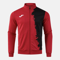 Joma City III Full Zip Sweatshirt (Junior) - Red Black