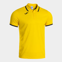 Joma Combi Premium Short Sleeve Polo (Junior) - Yellow Black
