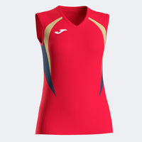 Joma Championship Sleeveless Shirt (Adult) - Dark Navy Red