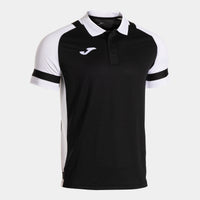 Joma Phoenix III Short Sleeve Polo (Adult) - Black White