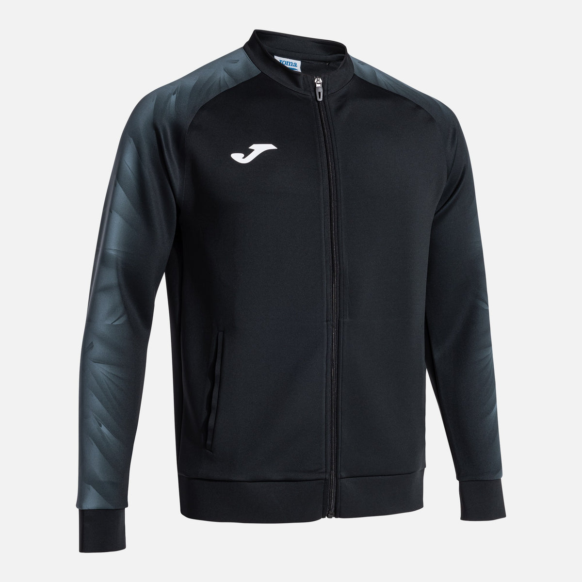 Joma Elite XI Full Zip Sweatshirt (Junior) - Dark Gray Black