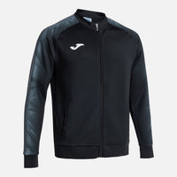Joma Elite XI Full Zip Sweatshirt (Junior) - Dark Gray Black