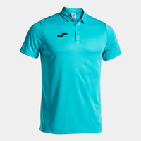 Joma Hobby Short Sleeve Polo (Junior) - Fluorescent Turquoise